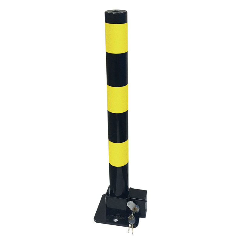 Folding Steel Parking Post - Heavy Duty, Round