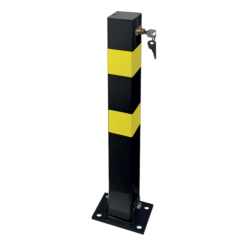 Folding Steel Parking Post - Heavy Duty, Square