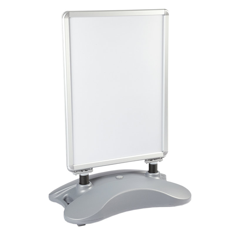 A1 Aluminium Forecourt Poster Snap Frame with anti-glare PET cover, wheels & handle