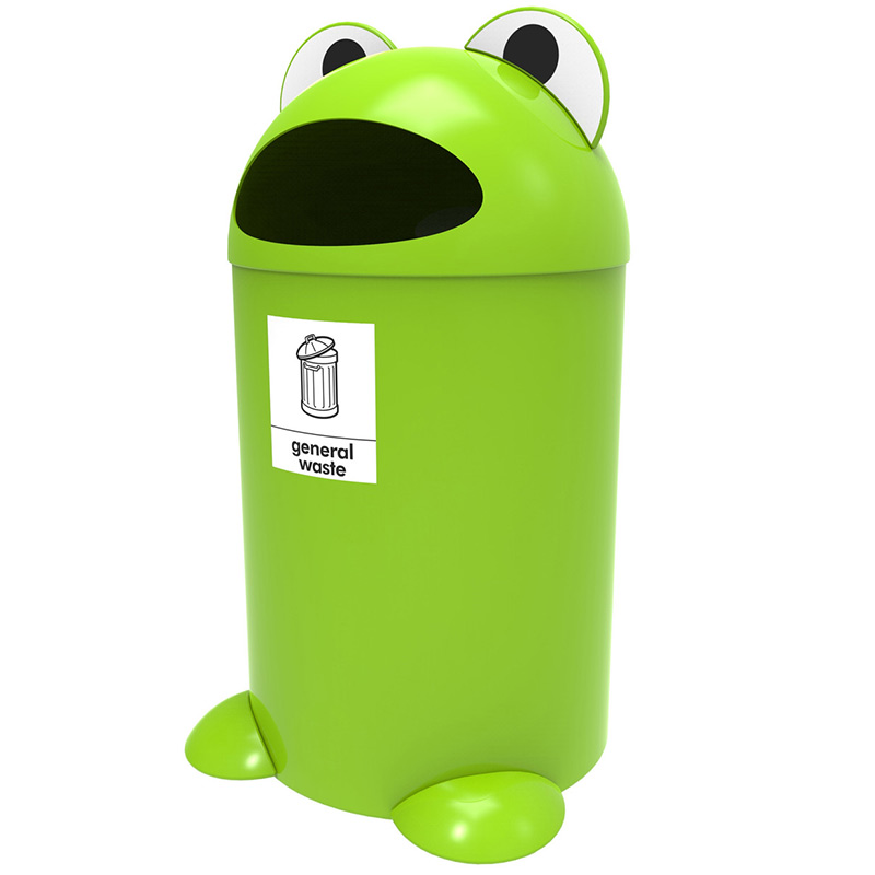 FrogBuddy Litter Bin with Plastic Liner & general waste label