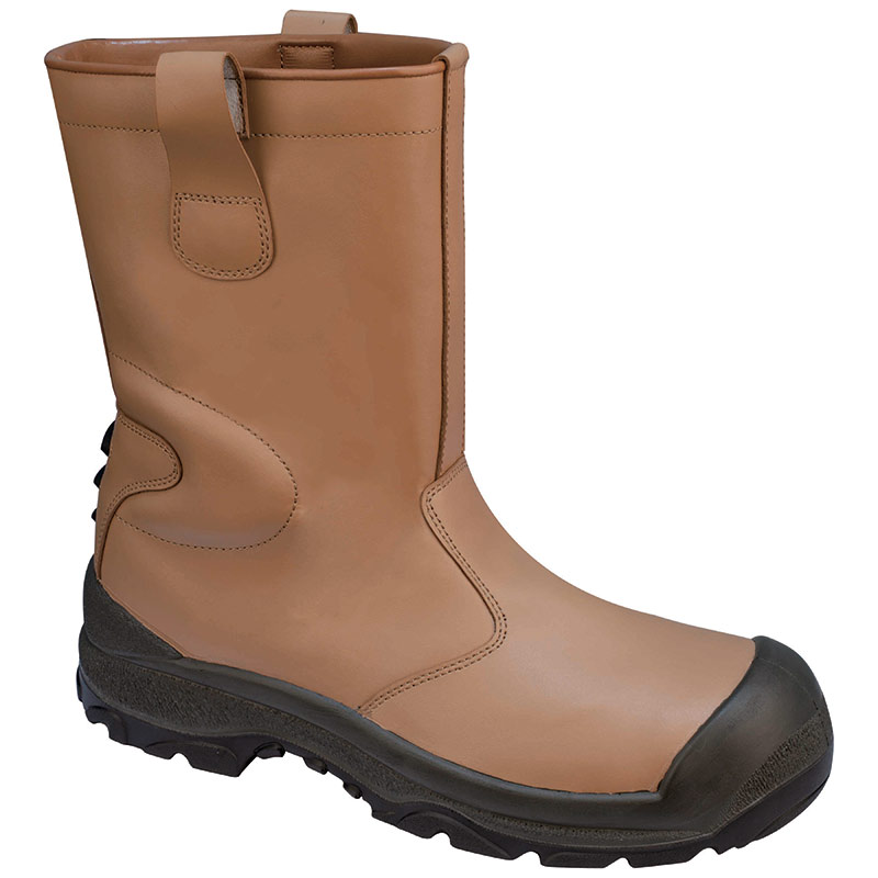 Brown Fur Lined Safety Rigger Boots S3 SRC