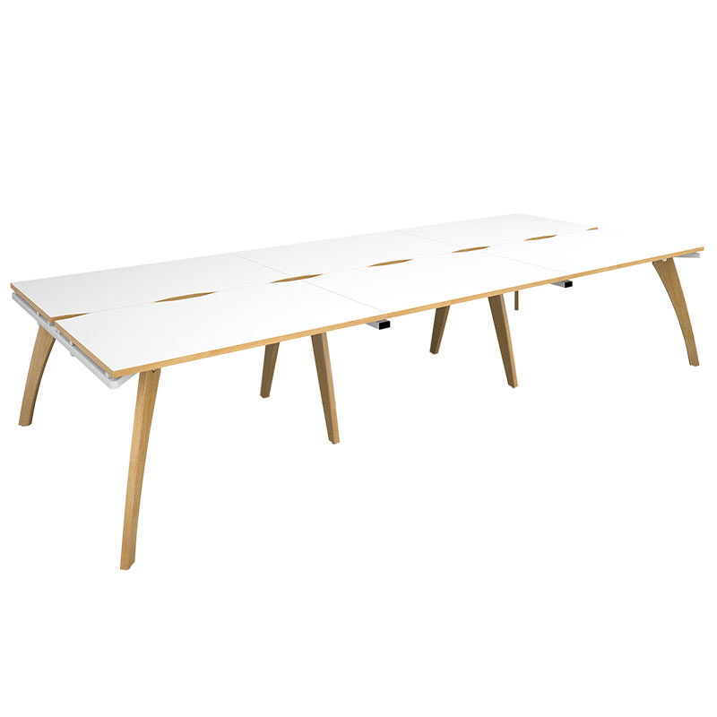 Fuze Back to Back Triple Desks - 725 x 3600 x 1600mm