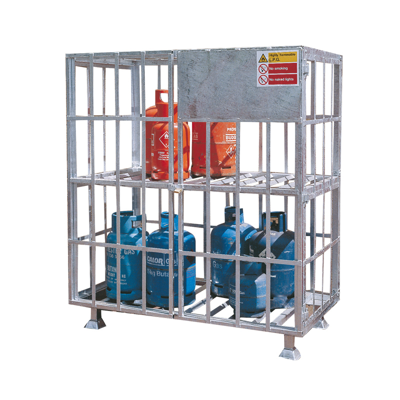 Gas cylinder cage - static - galvanised 1800 x 1610 x 890mm