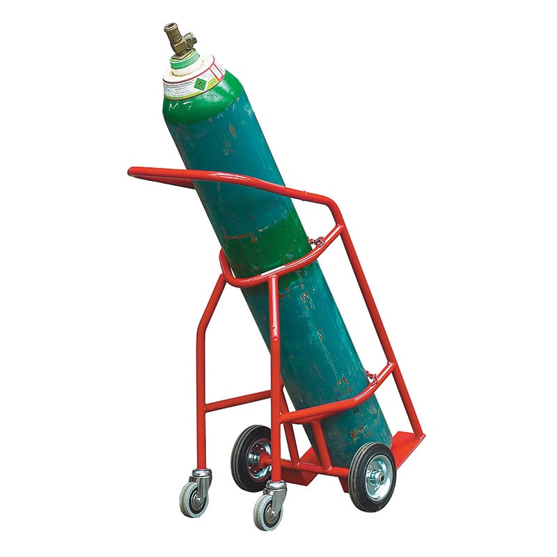 2 Wheel Gas Cylinder Carrier Trolley with 2 Support Castors