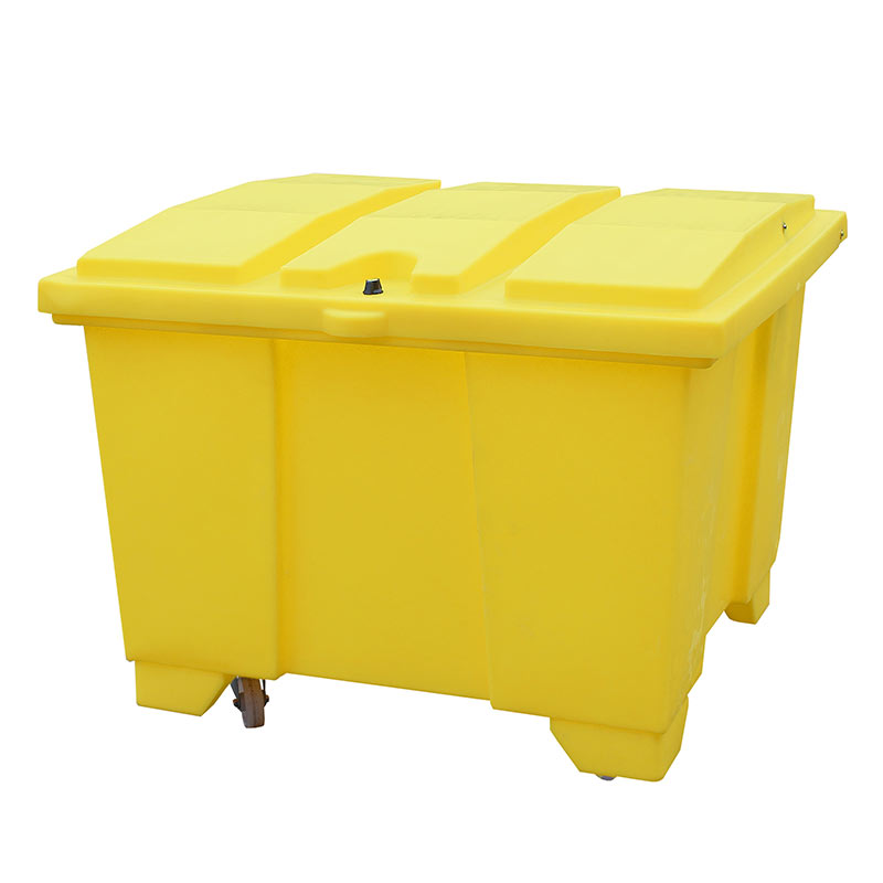 Yellow General Purpose Polyethylene Storage Container - Wheeled - 600L capacity