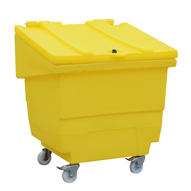 Yellow General Purpose Polyethylene Storage Container - Wheeled - 250L capacity