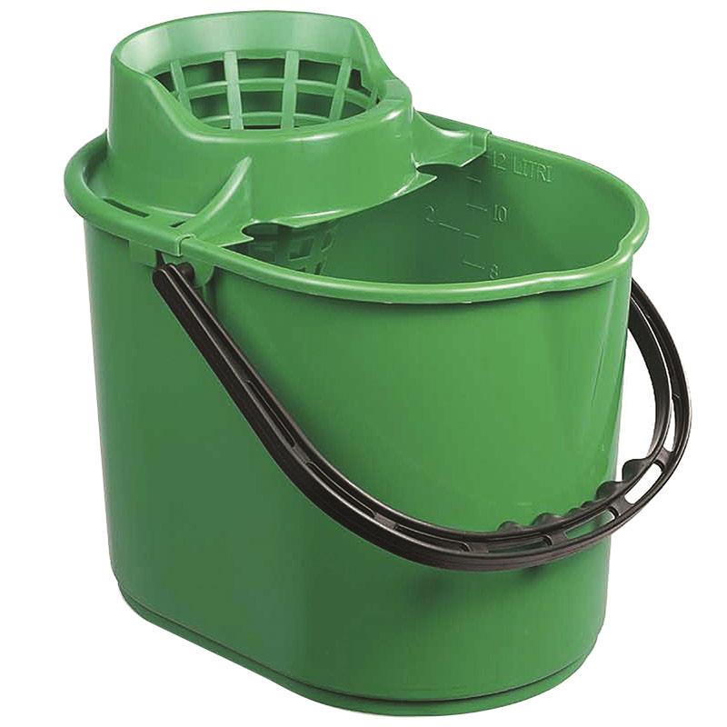 Green 12L Mop Bucket with Wringer