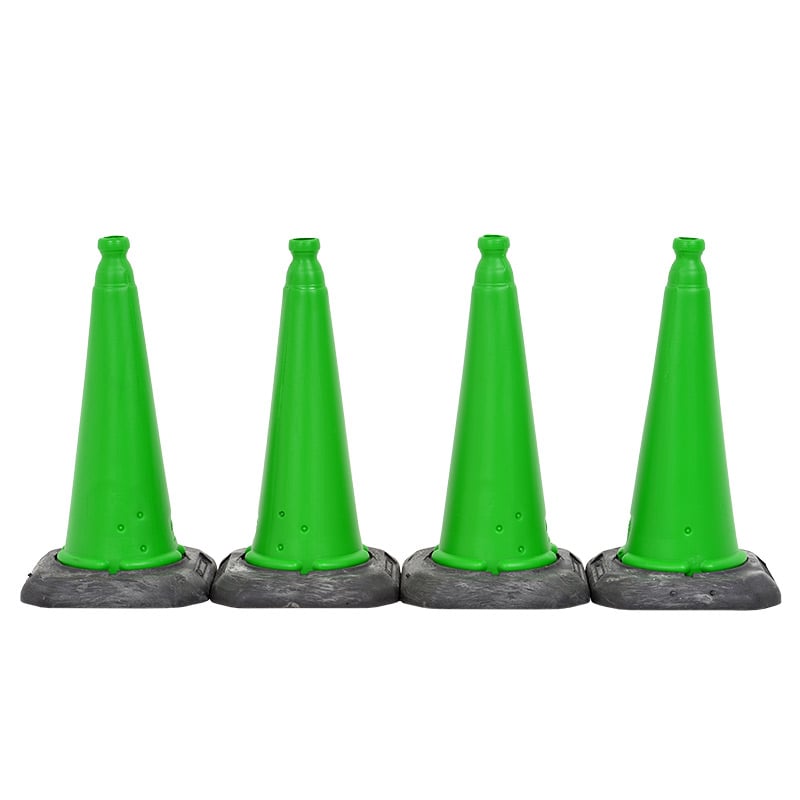 Green Cones with Black Base - 500mm high - pack of 4