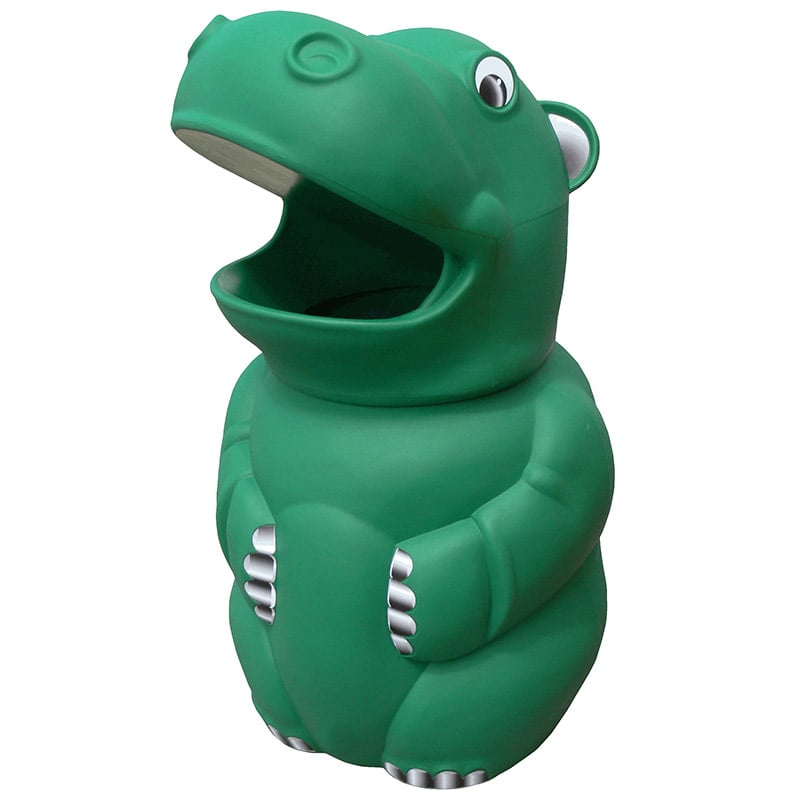 Hugo Hippo Bin with Plastic Liner & Anchor Plate - Green