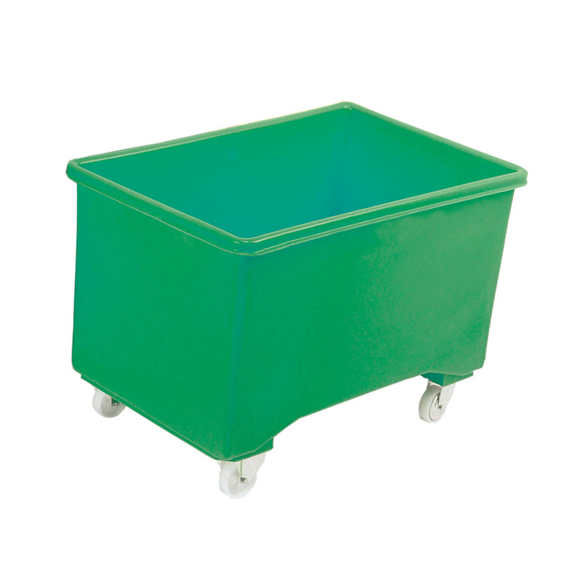 Green Plastic 270L Mobile Container Truck - 711 x 1003 x 600mm