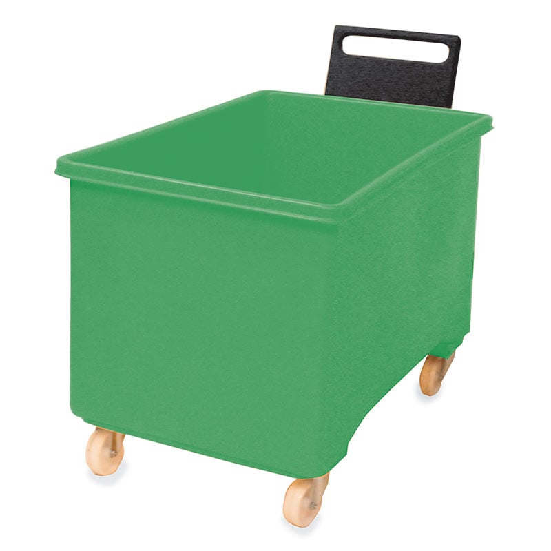 Green Plastic 270L Mobile Container Truck With Handle - 711 x 1003 x 600mm