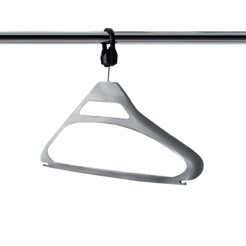 Grey Polypropylene Anti-Theft Coat Hangers with Nail Head - Pack of 100