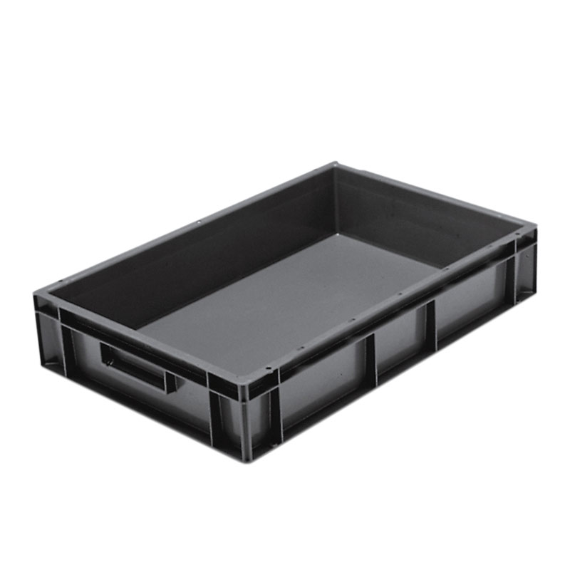 Stacking Euro Container with solid sides & base - Grey 21L - 118 x 600 x 400mm - pack of 5