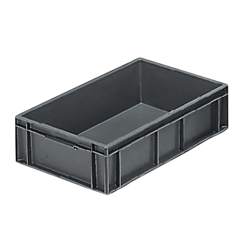 Stacking Euro Container with solid sides & base - Grey 28L - 150 x 600 x 400mm - pack of 5