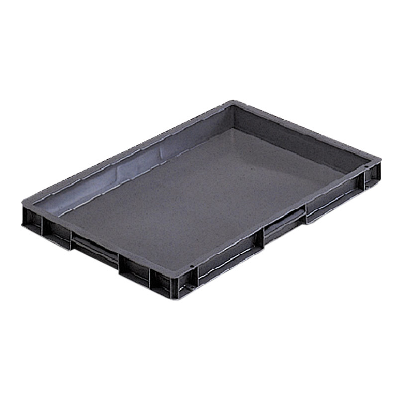 Stacking Euro Container with solid sides & base - Grey 8L - 50 x 600 x 400mm - pack of 5