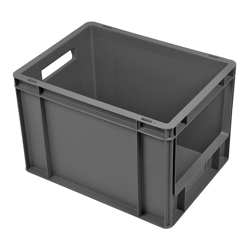 25L Grey Topstore Open-Front Euro Container - 270 x 300 x 400mm - pack of 5