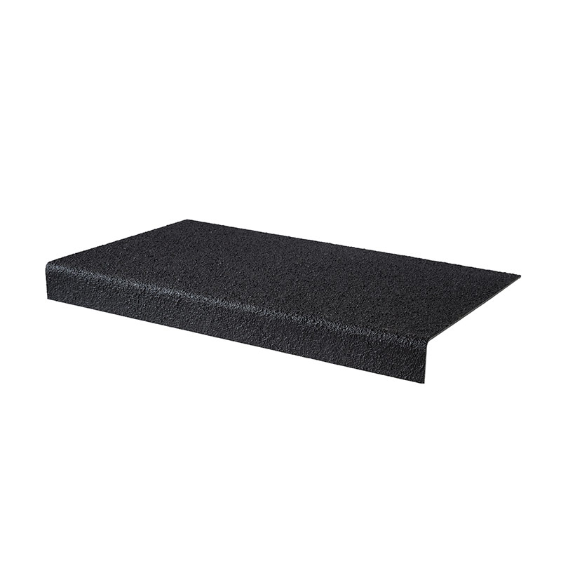 Anti-slip GRP stair tread 55 x 345 x 3000mm - black