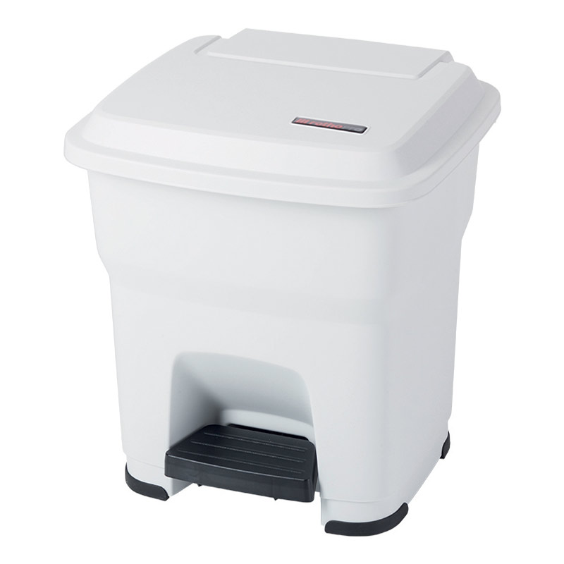 35L Hands Free Pedal Bin - White