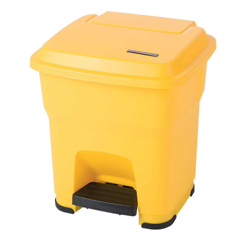 35L Hands Free Pedal Bin - Yellow 