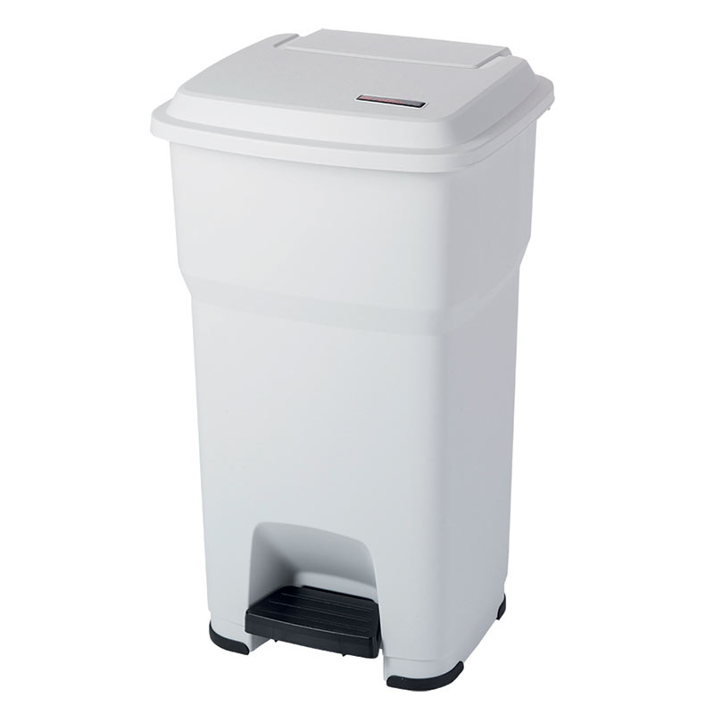 60L Hands Free Pedal Bin - White