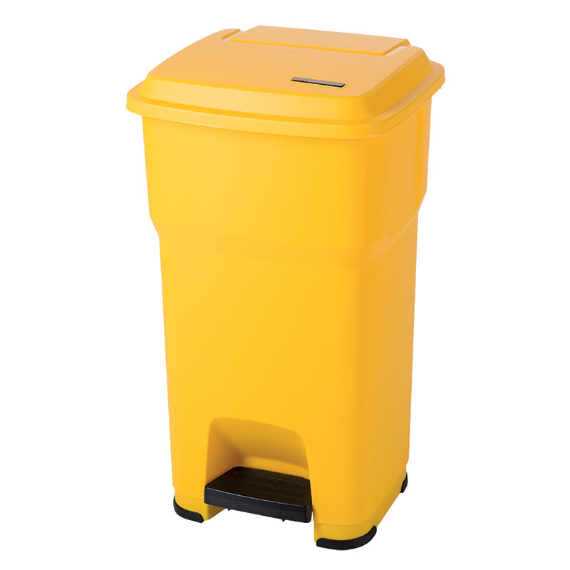 60L Hands Free Pedal Bin - Yellow 