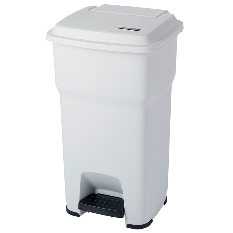 85L Hands Free Pedal Bin - White