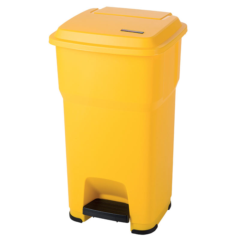 85L Hands Free Pedal Bin - Yellow 