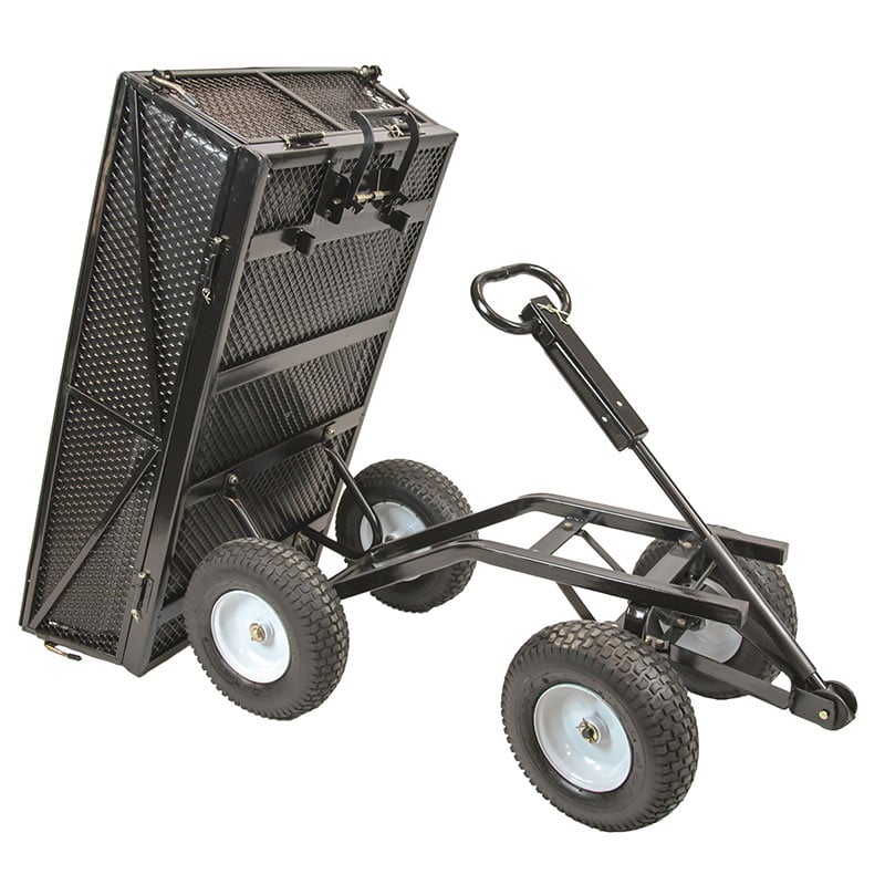 The Handy Multi-Purpose Mesh Platform Tipping Truck with Rigid Plastic Liner Tray - 300kg Capacity