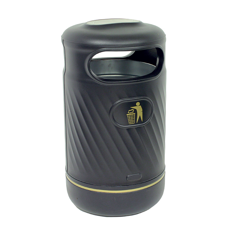 Harribin 100L outdoor litter bin - black