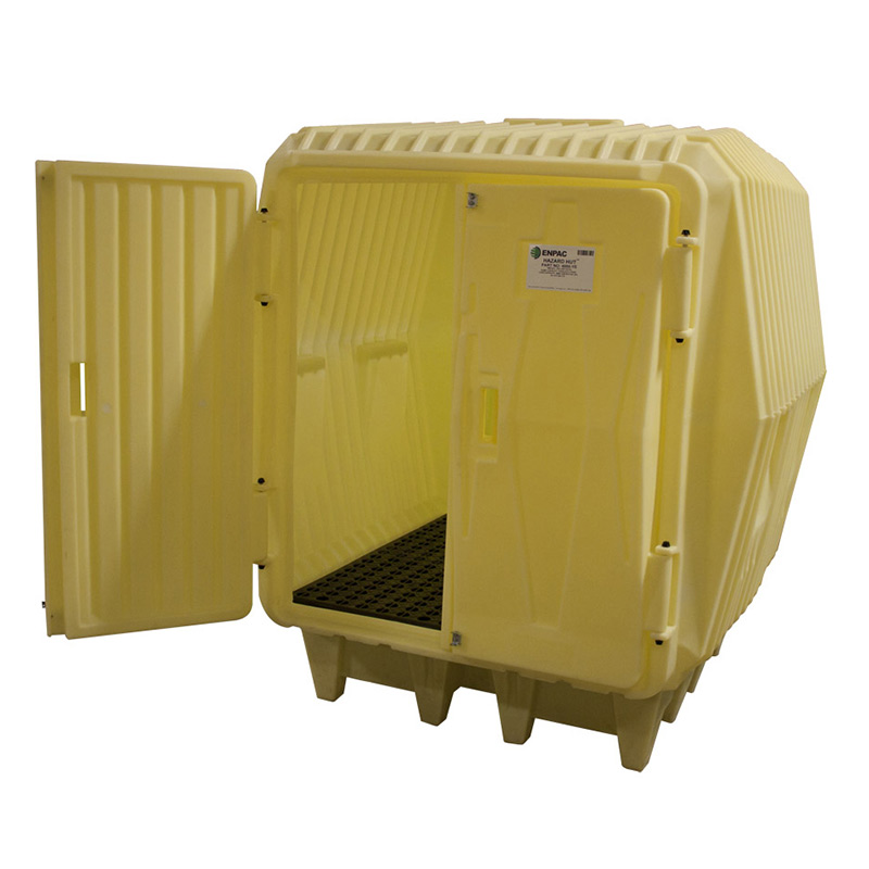 Hazard Hut EN-4000-YE - 4 x 205L Drum Storage Unit - 1840H x 1730W x 1610L
