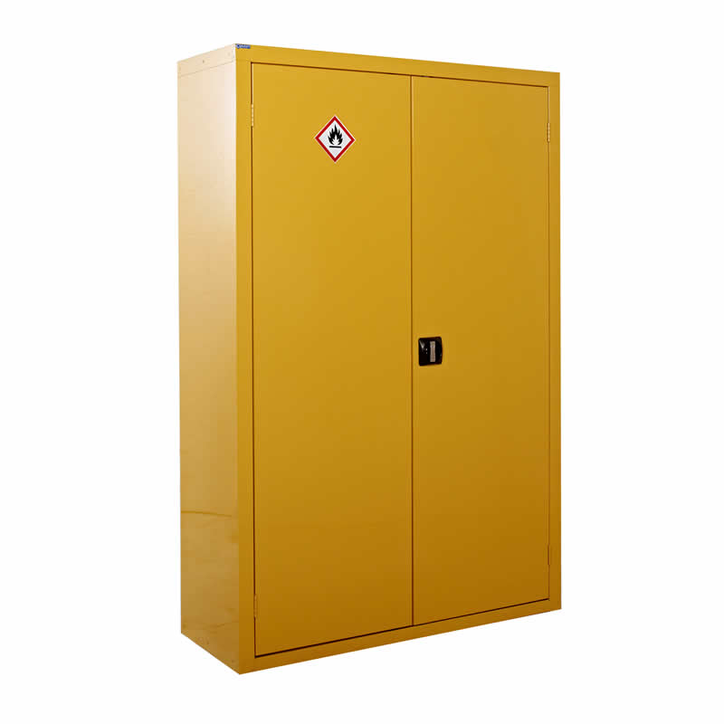 Hazardous Storage COSHH Cupboard 1800H x 1200W x 450D 2 door 3 shelves