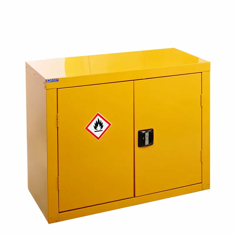 Hazardous Storage COSHH Cupboard 700H x 900W x 450D 2 door 1 shelf