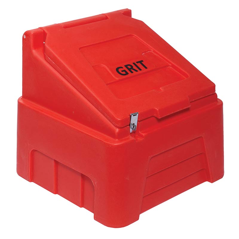 Heavy Duty Grit Bin - 200kg capacity - Red