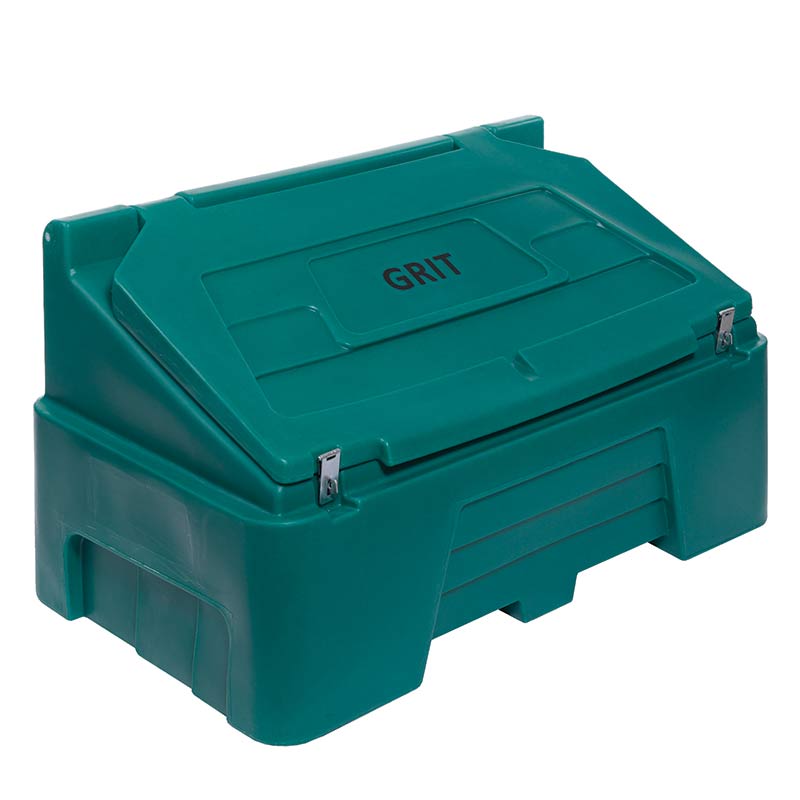 Heavy Duty Grit Bin - 400kg capacity - Forest Green