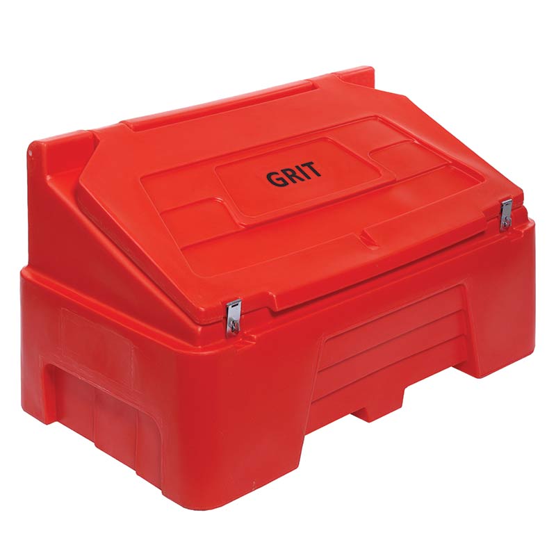 Heavy Duty Grit Bin - 400kg capacity - Red