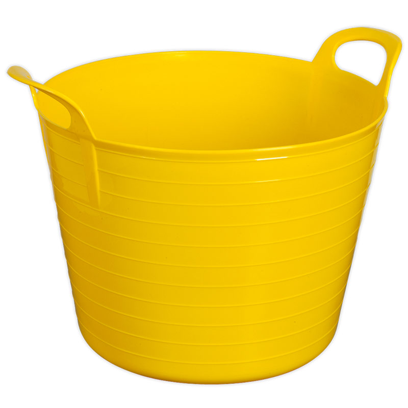 Sealey 40L Heavy-Duty Trug Flexi Tub - Yellow