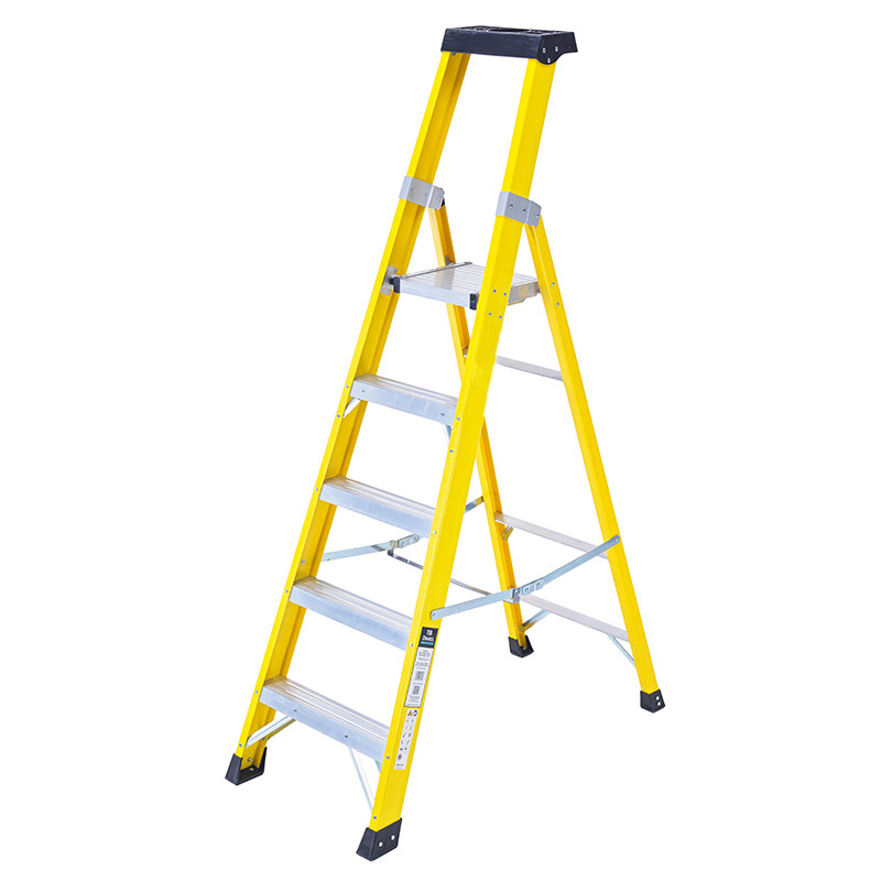 TB Davies 5 Tread Heavy-Duty EN131 Fibreglass Platform Step Ladder