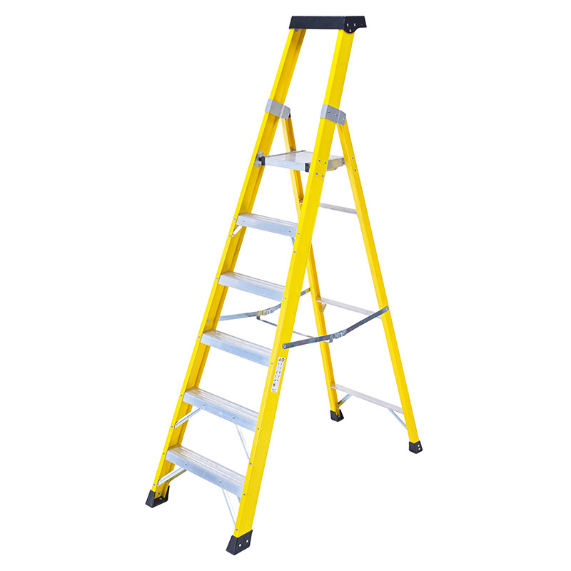 TB Davies 6 Tread Heavy-Duty EN131 Fibreglass Platform Step Ladder