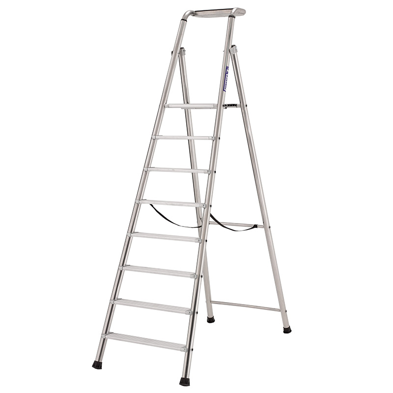 Heavy-Duty 8-Tread Aluminium Step Ladder - 1910mm Platform Height - EN131 Compliant & GS Approved