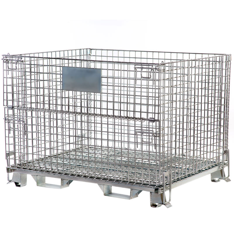 Heavy-Duty Folding Pallet Cage with Fork Guides - 1500kg capacity - 900 x 1200 x 1000mm H x W x D