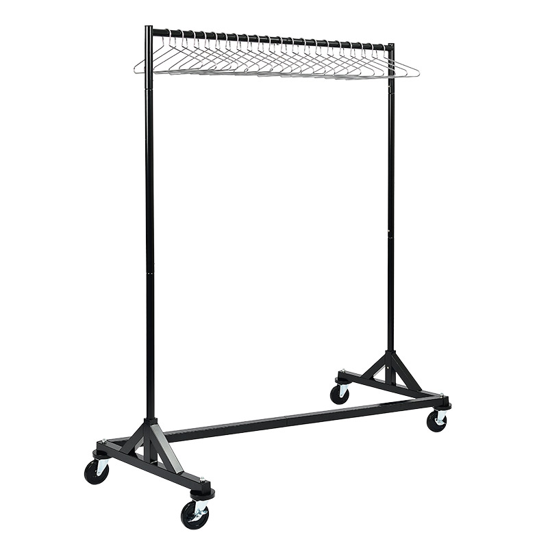 Heavy Duty Garment Z-Rack, 113kg, 1890H x 1475L x 610D, 25 Chrome Captive Hangers 