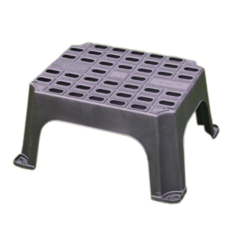 Heavy-duty plastic safety step stool - 365mm deep tread