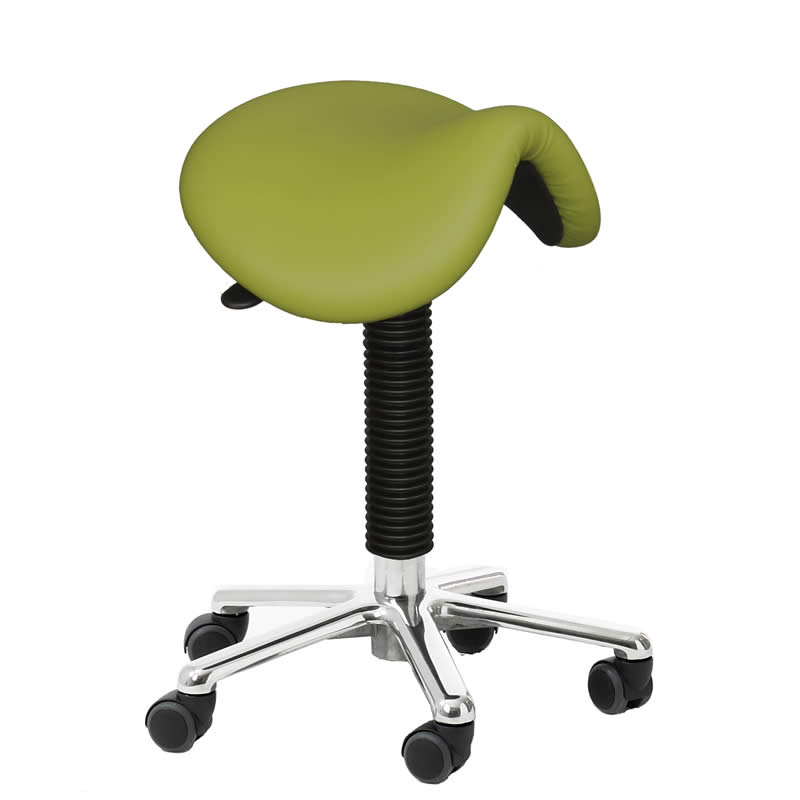 Saddle Stool, upholstered, with seat tilt function, height adjustable 550mm to 740mm