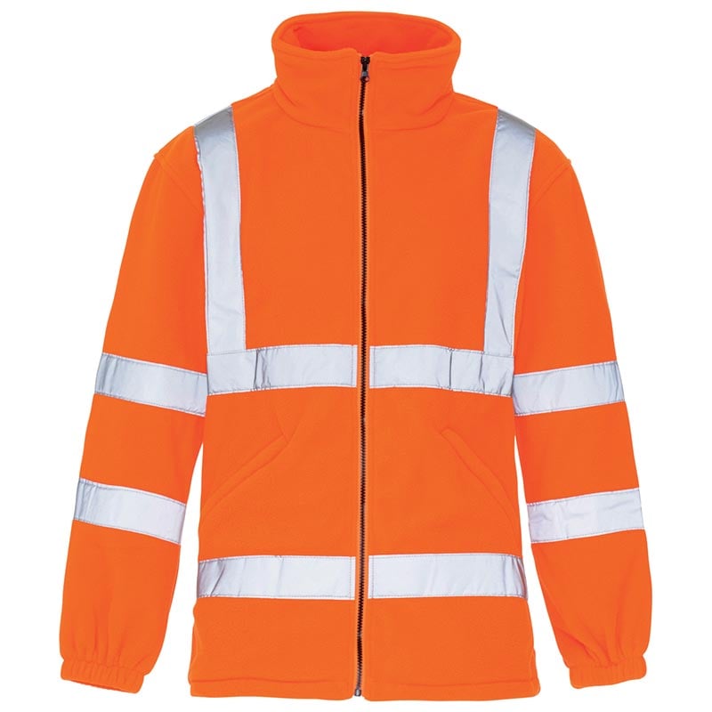Hi-Vis Orange Micro-Fleece Jacket - Size Extra Large
