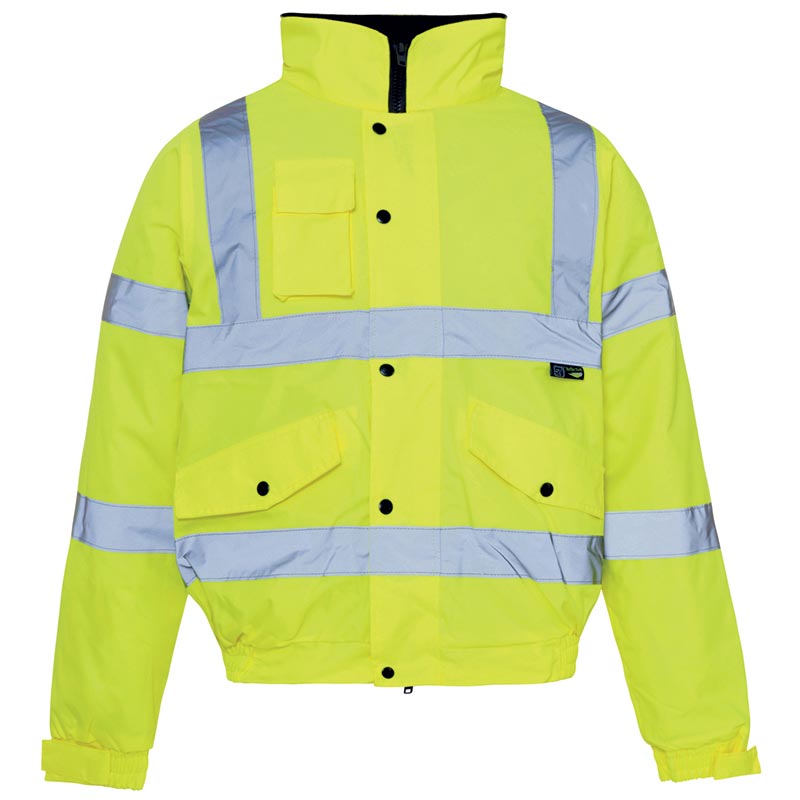 Hi-Vis Yellow Bomber Jacket - Size Medium