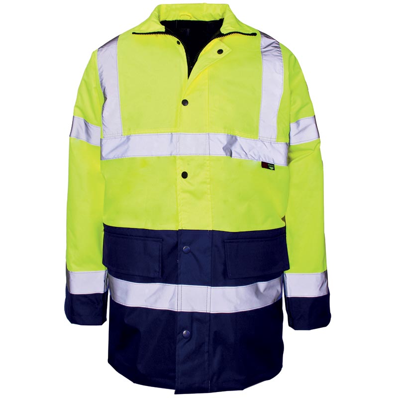 Hi-Vis Parka Jacket - Yellow & Blue - Size 2x Extra Large