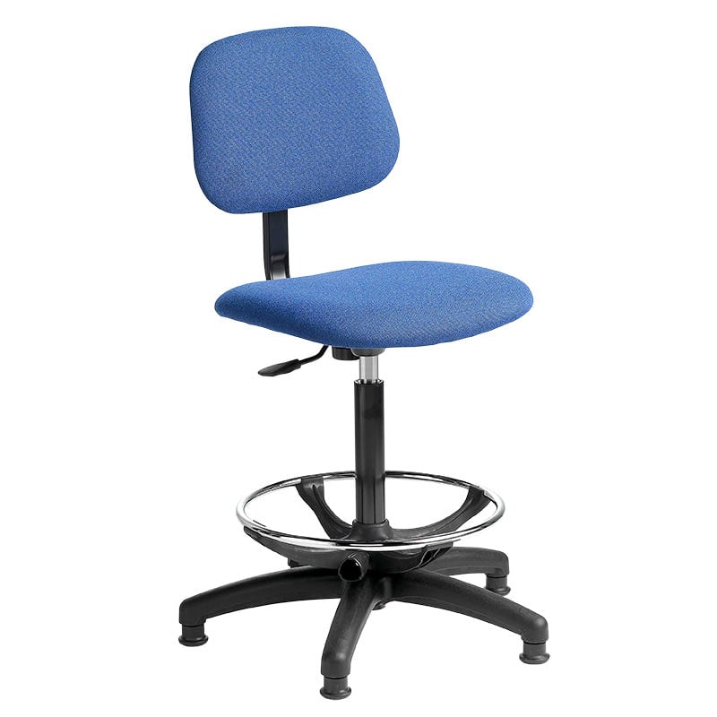 Upholstered High-Lift Operator Chair with Foot Ring & Glides
