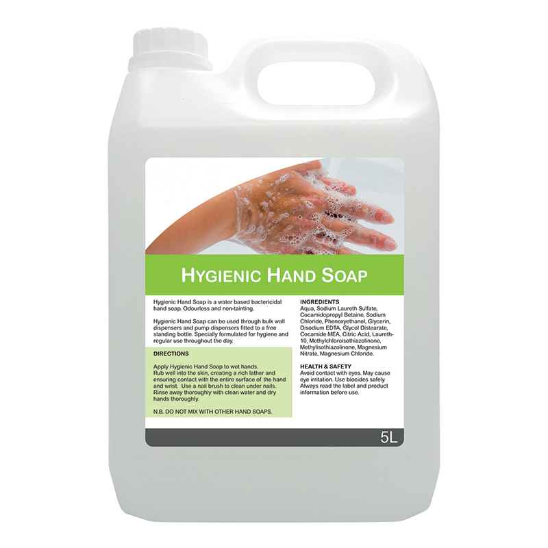 High-Foam Bactericidal Hygienic Hand Soap - 2 x 5 Litre Bottles