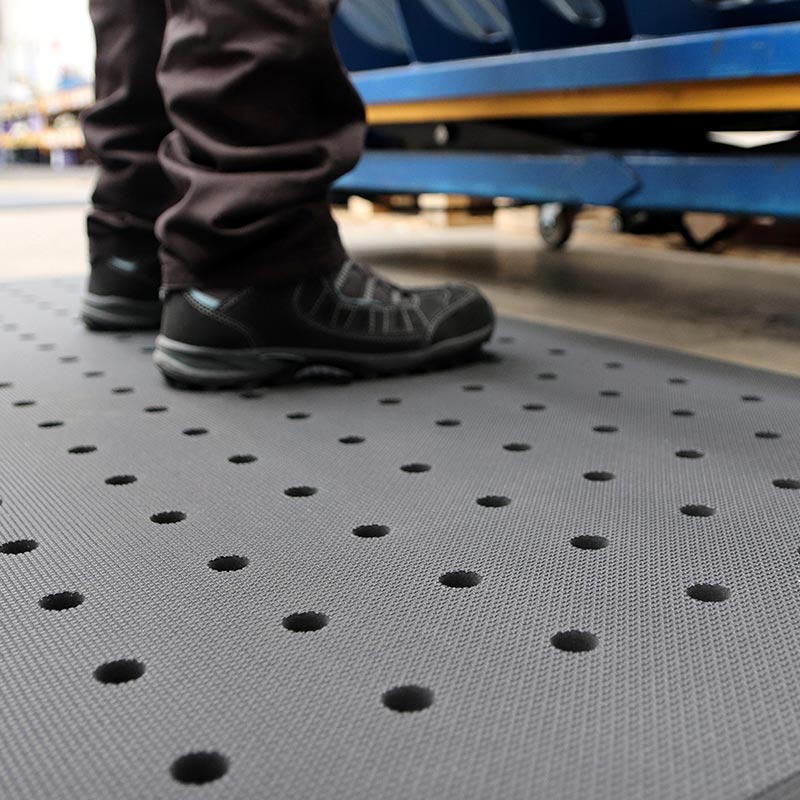 Hygienic Anti-fatigue Matting with Holes 600mm x 900mm 