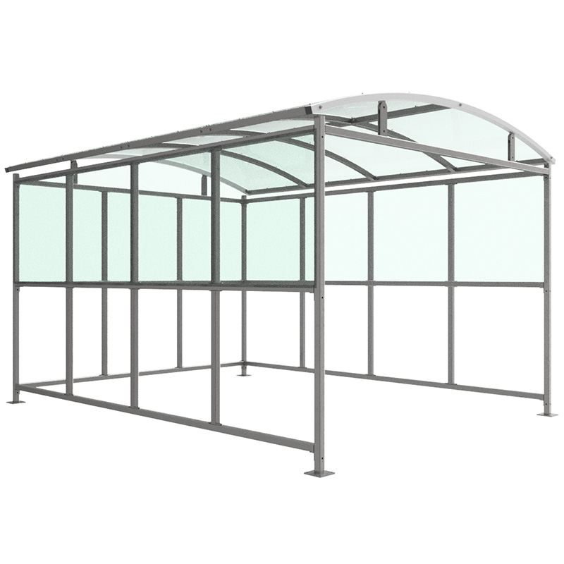 Inglewood Galvanised Smoking Shelter - 2513 x 3147 x 4000mm